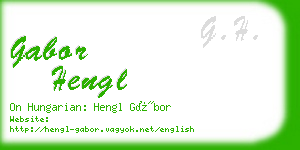 gabor hengl business card
